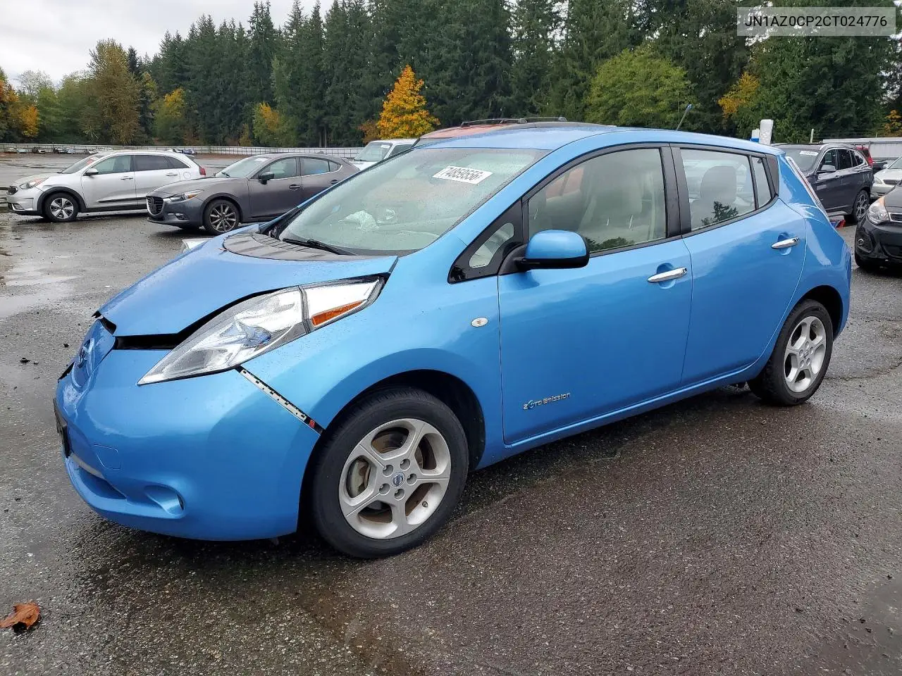 NISSAN LEAF 2012, VIN JN1AZ0CP2CT024776