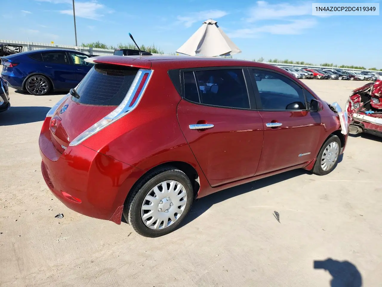 2013 NISSAN LEAF VIN 1N4AZ0CP2DC419349 — фото 3