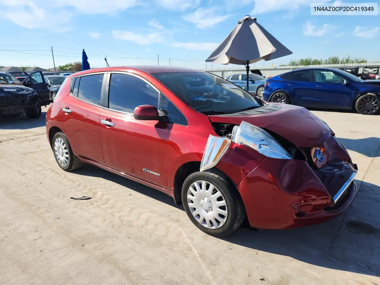 2013 NISSAN LEAF VIN 1N4AZ0CP2DC419349 — фото 4