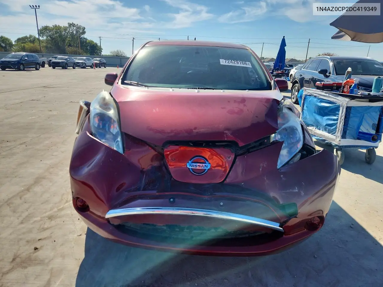 2013 NISSAN LEAF VIN 1N4AZ0CP2DC419349 — фото 5