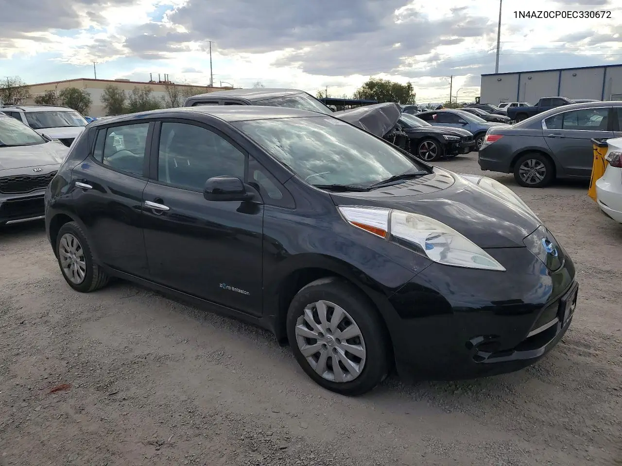 2014 NISSAN LEAF VIN 1N4AZ0CP0EC330672 — фото 4