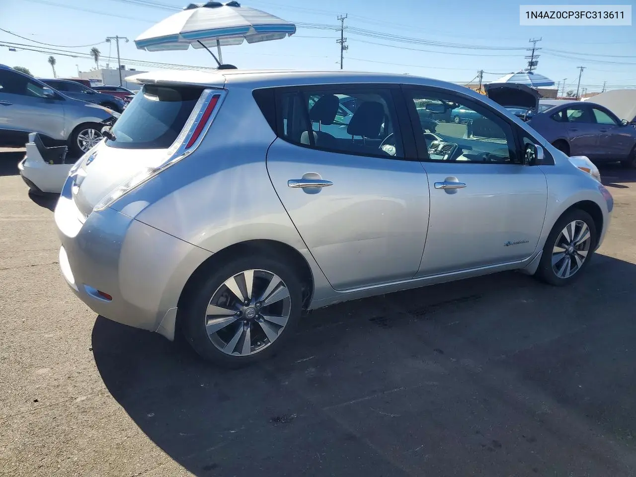 2015 NISSAN LEAF VIN 1N4AZ0CP3FC313611 — фото 3