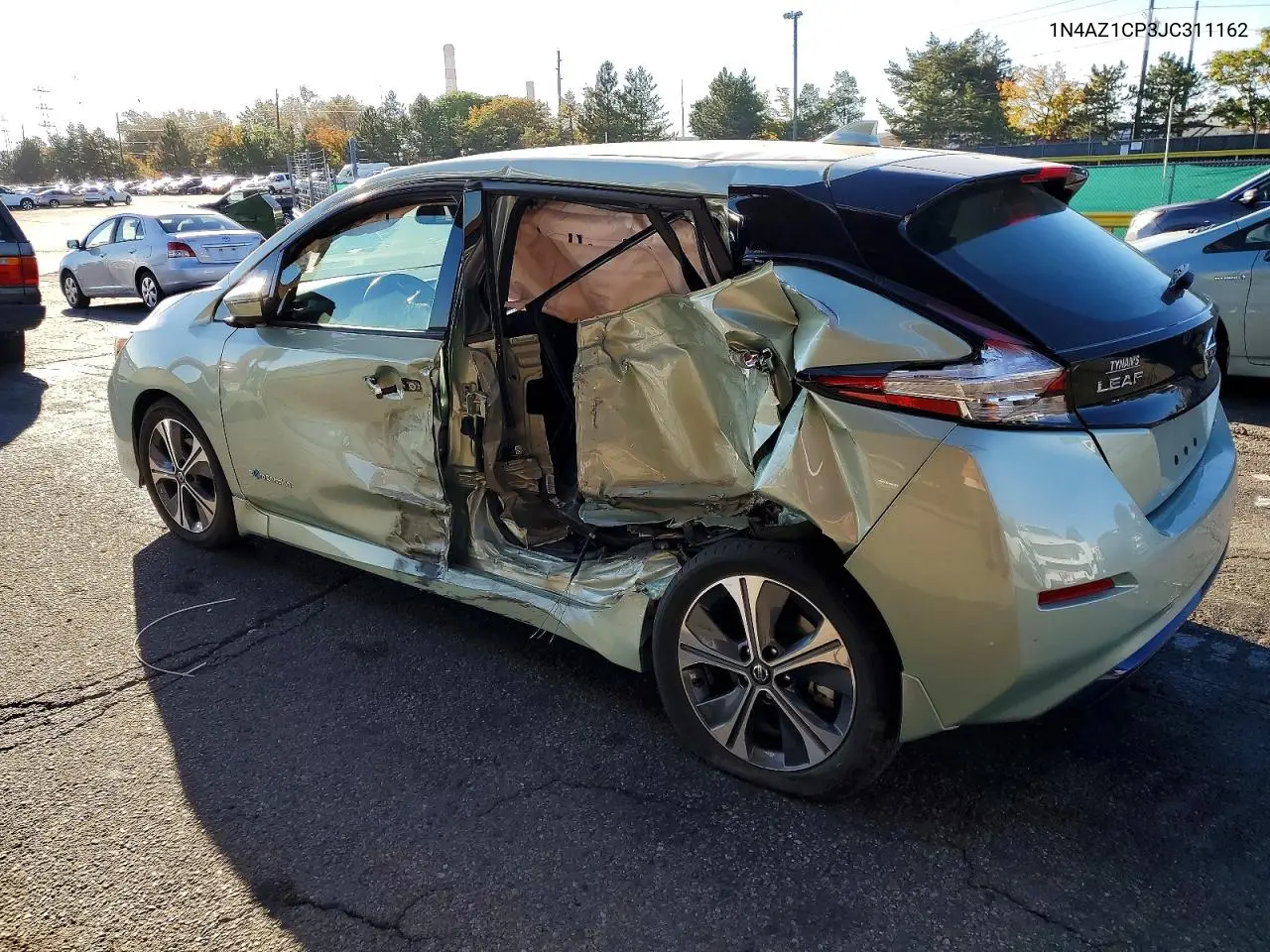 2018 NISSAN LEAF VIN 1N4AZ1CP3JC311162 — фото 2