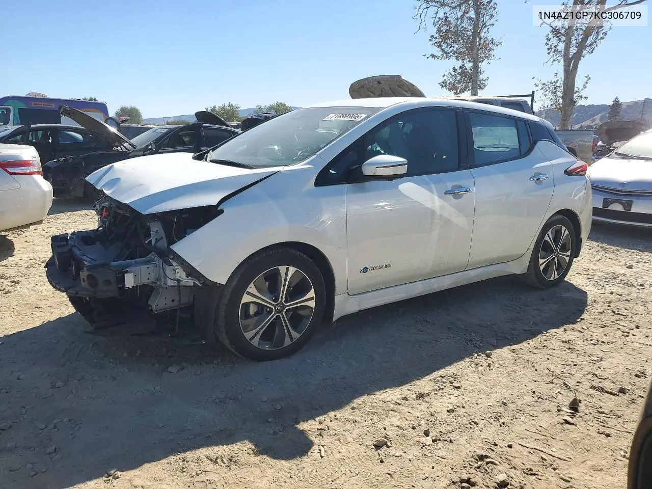 NISSAN LEAF 2019, VIN 1N4AZ1CP7KC306709
