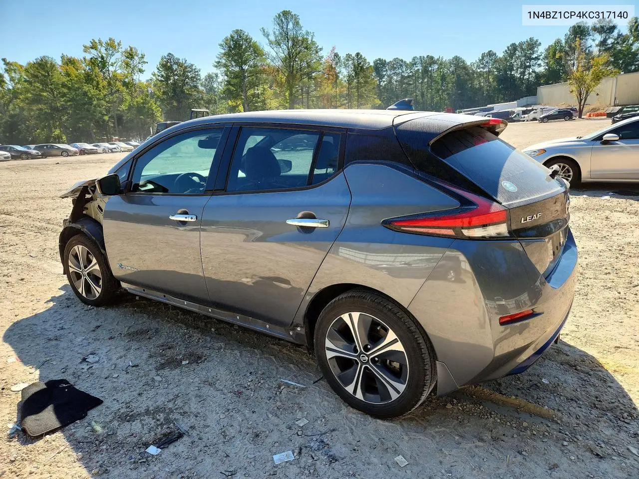 2019 NISSAN LEAF VIN 1N4BZ1CP4KC317140 — фото 2