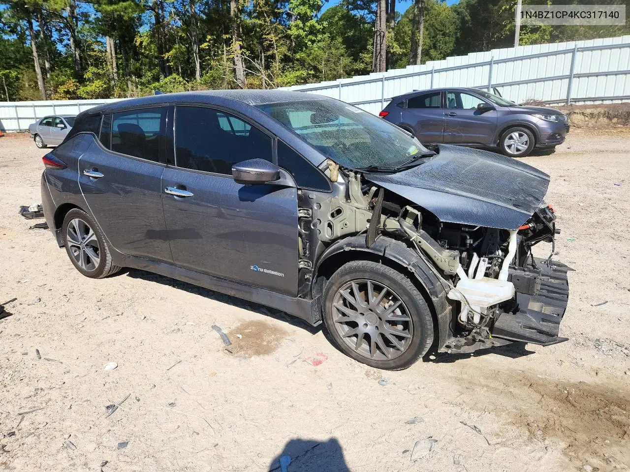 2019 NISSAN LEAF VIN 1N4BZ1CP4KC317140 — фото 4
