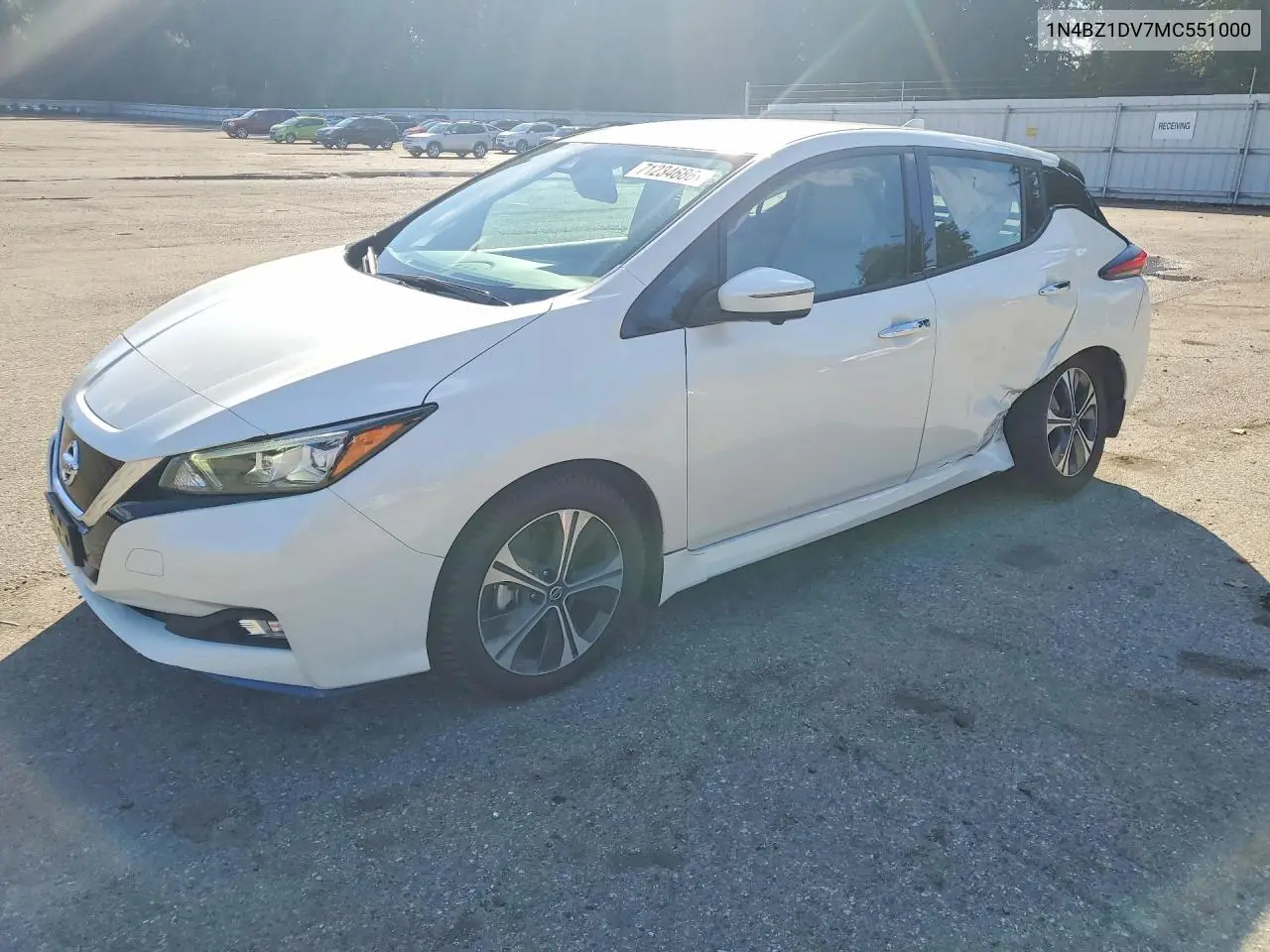 NISSAN LEAF 2021, VIN 1N4BZ1DV7MC551000