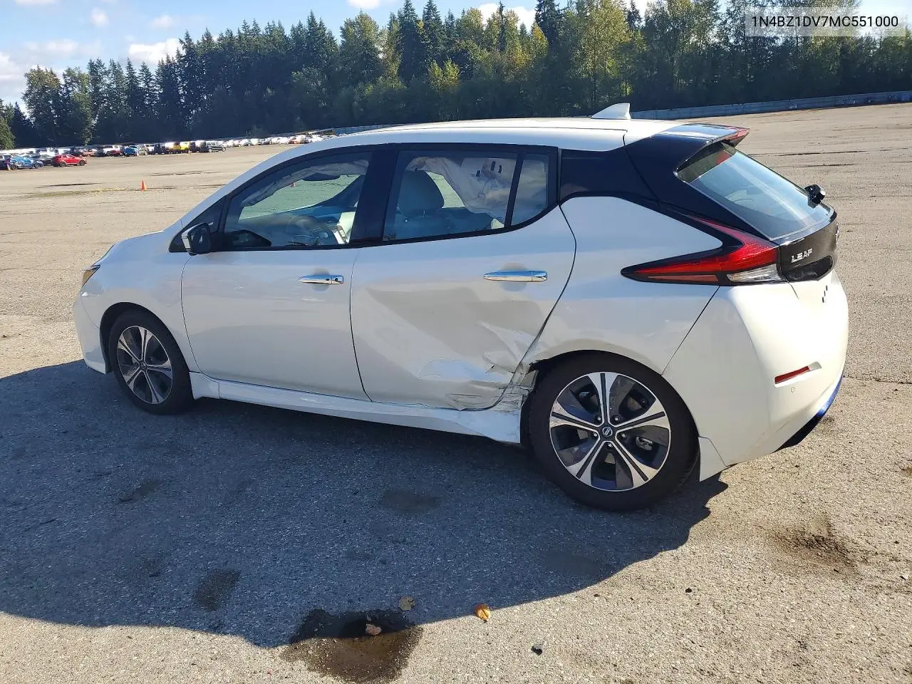 2021 NISSAN LEAF VIN 1N4BZ1DV7MC551000 — фото 2