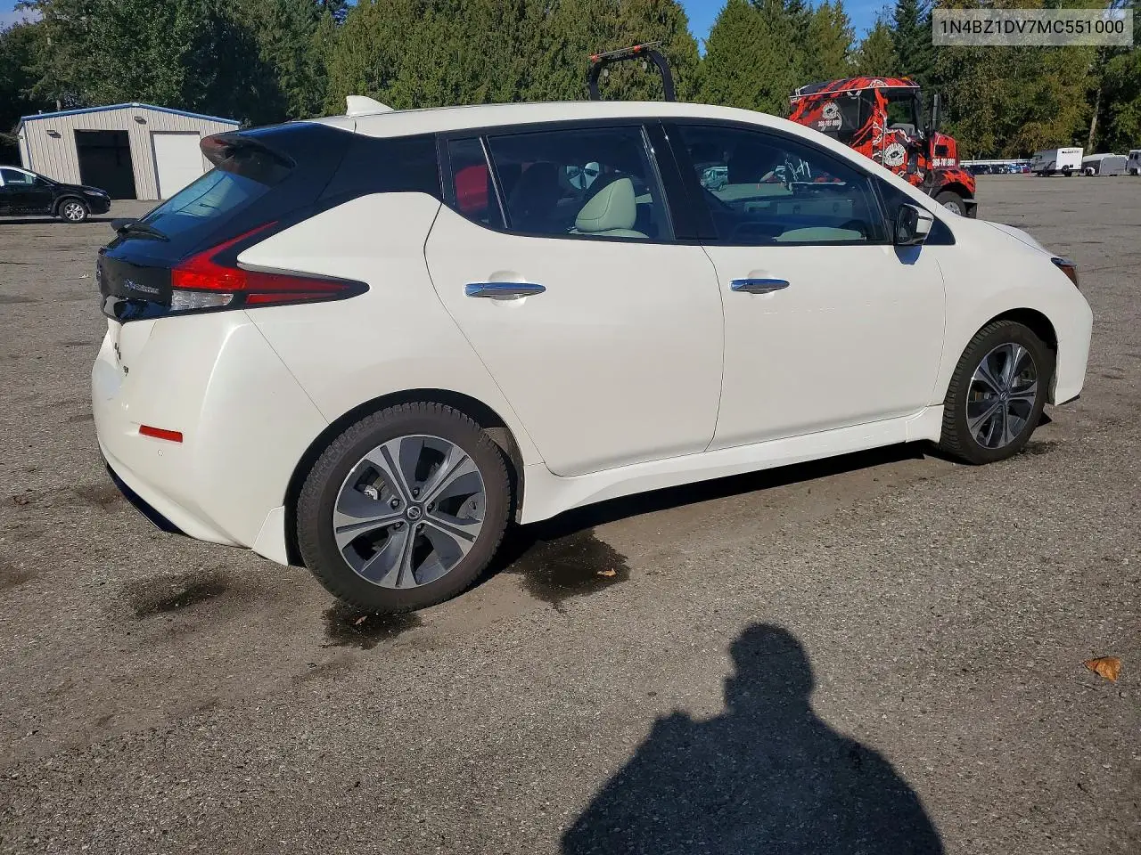 2021 NISSAN LEAF VIN 1N4BZ1DV7MC551000 — фото 3