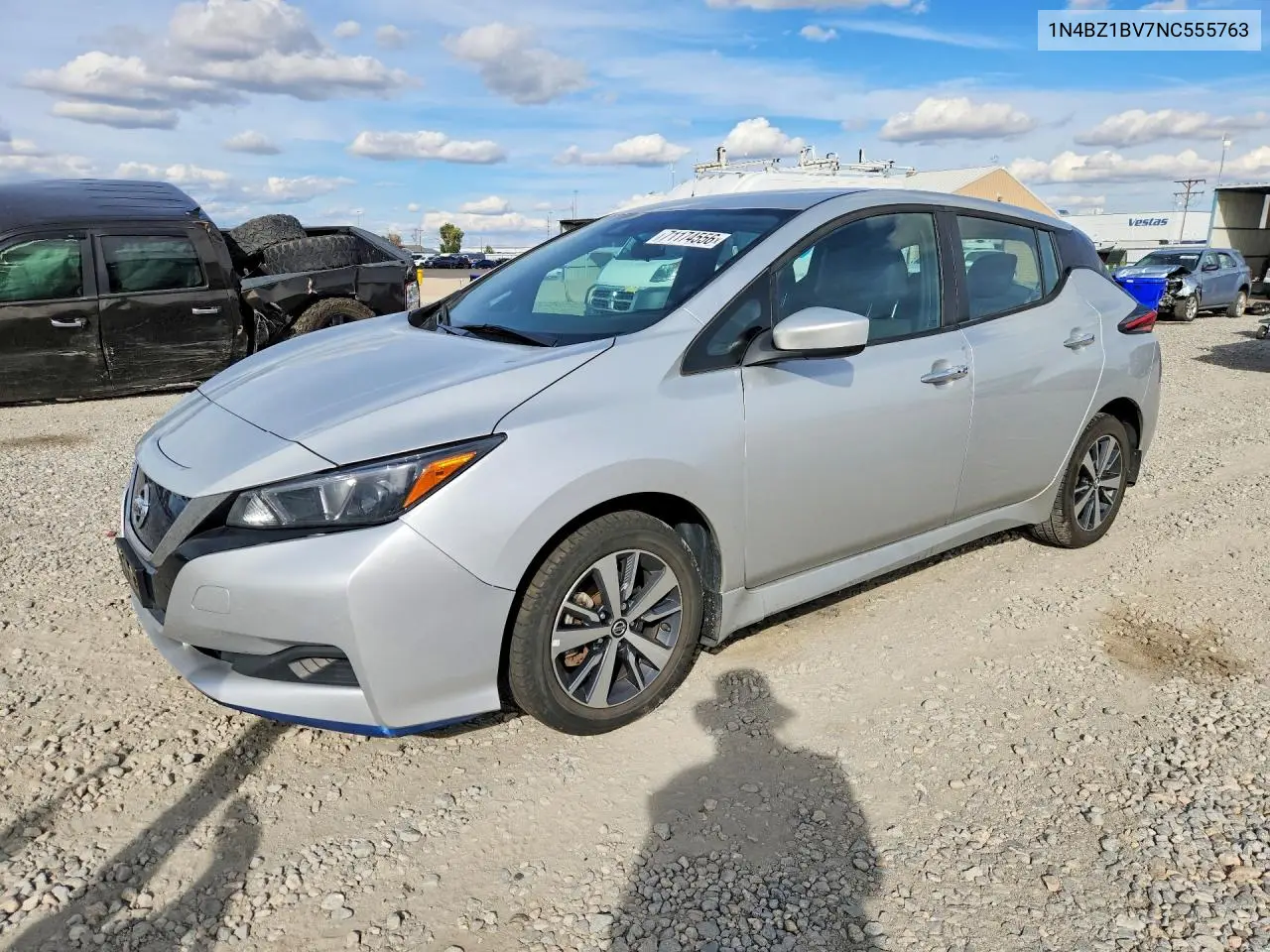 NISSAN LEAF 2022, VIN 1N4BZ1BV7NC555763