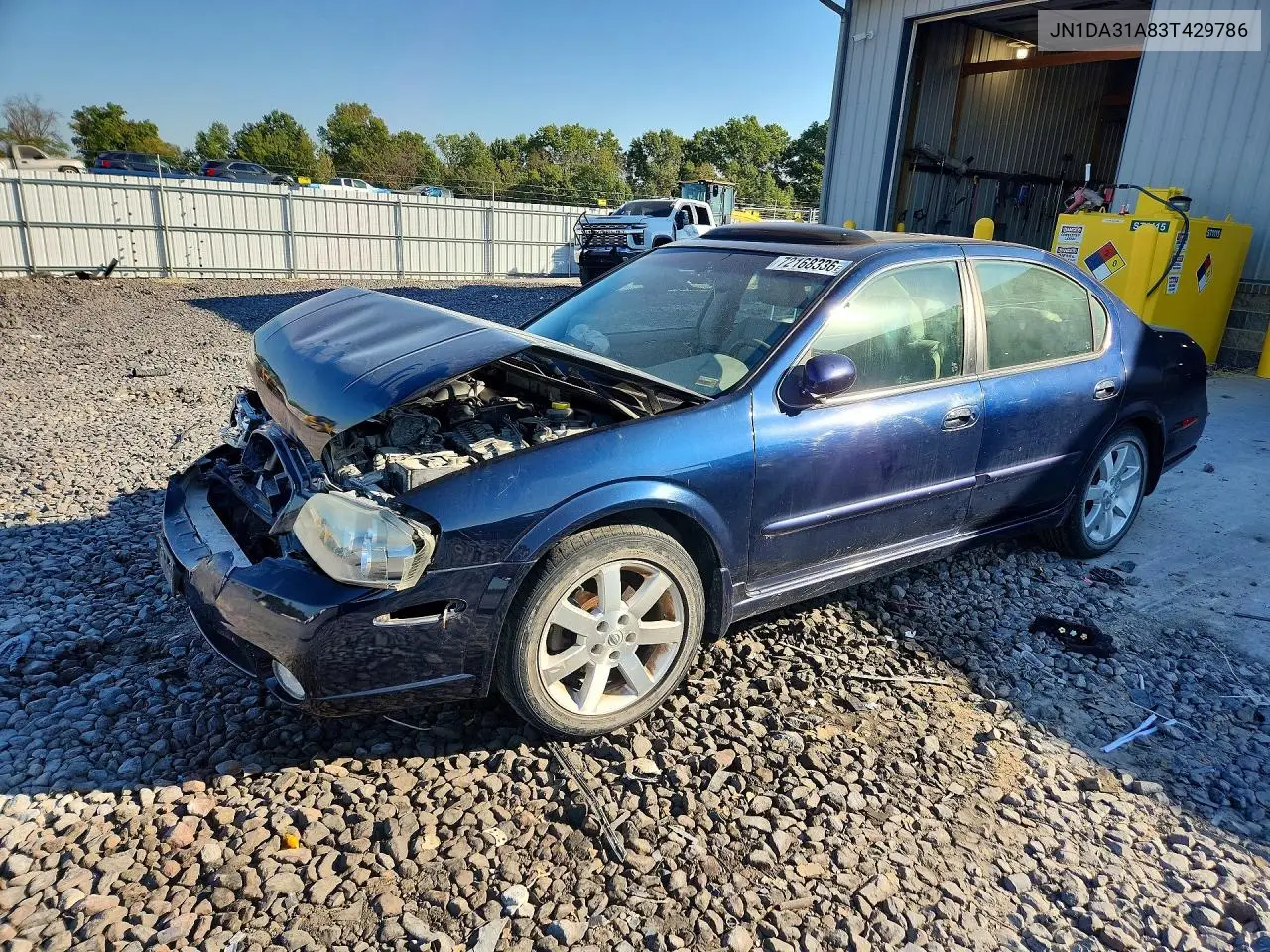 NISSAN MAXIMA 2003, VIN JN1DA31A83T429786
