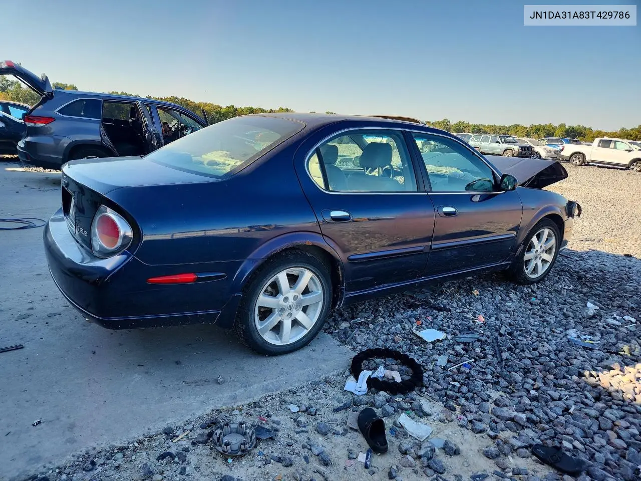 2003 NISSAN MAXIMA VIN JN1DA31A83T429786 — фото 3