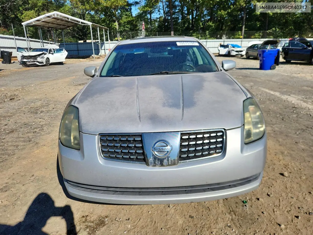 2005 NISSAN MAXIMA VIN 1N4BA41E95C840717 — фото 5