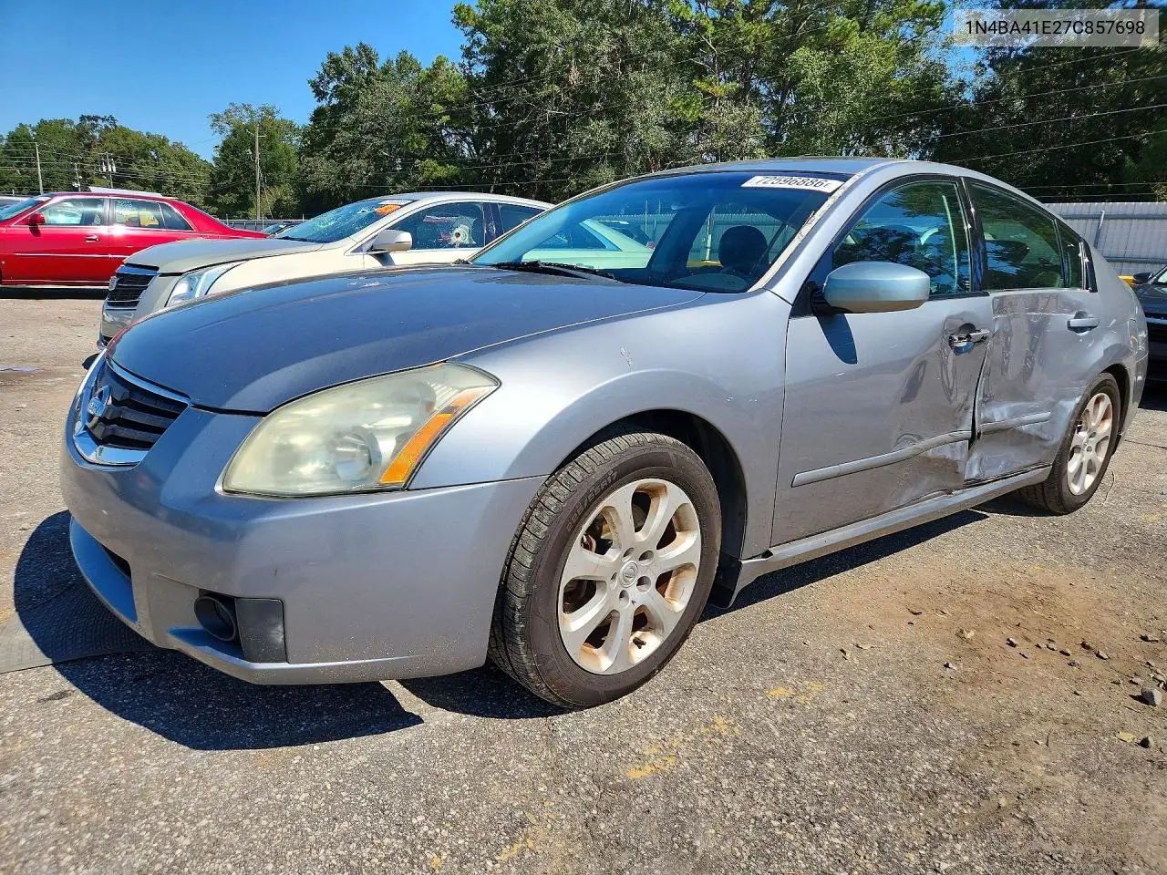 NISSAN MAXIMA 2007, VIN 1N4BA41E27C857698