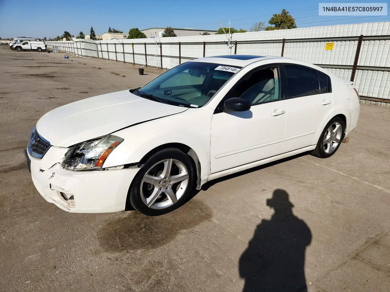 NISSAN MAXIMA 2007, VIN 1N4BA41E57C805997