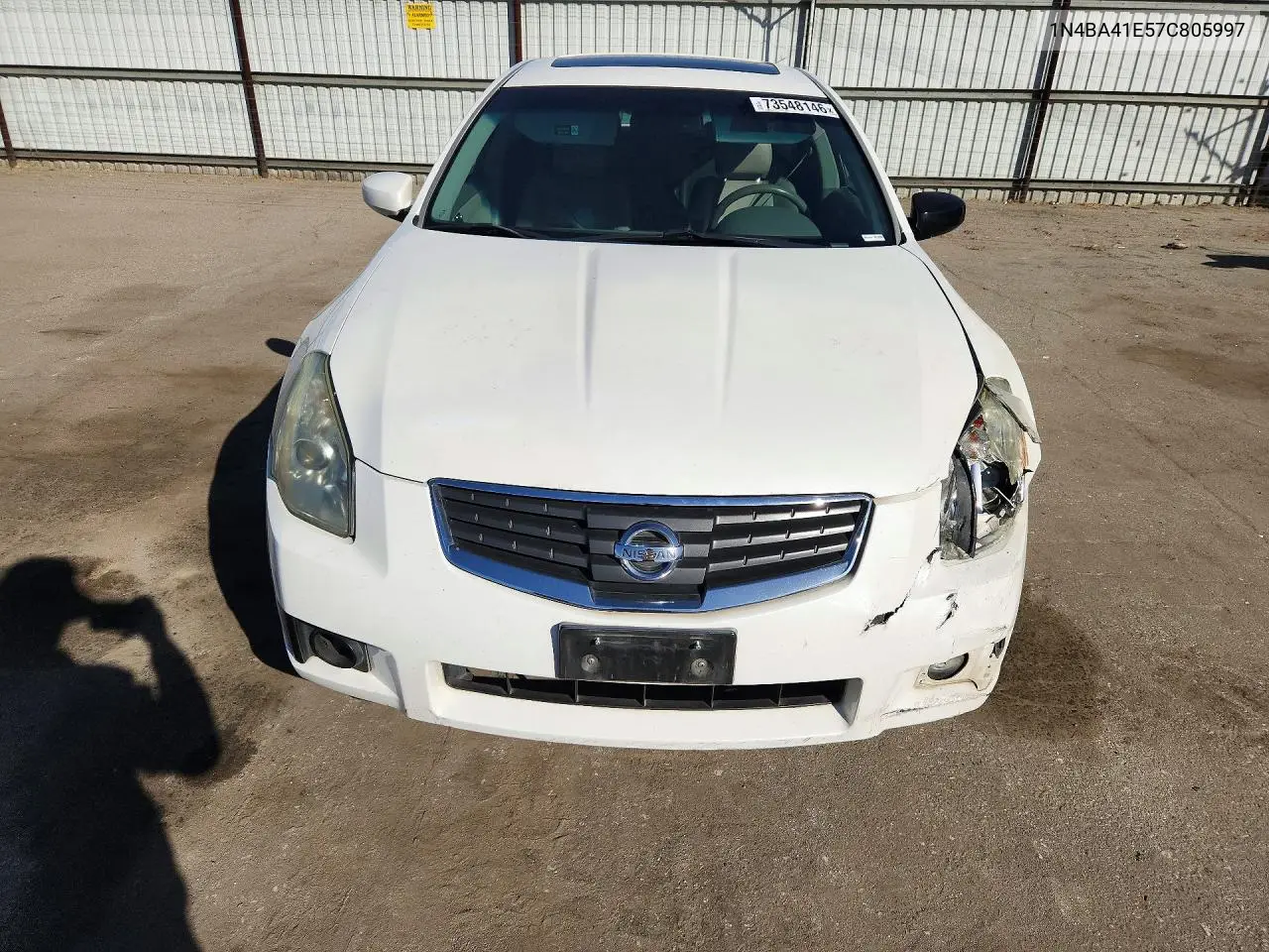2007 NISSAN MAXIMA VIN 1N4BA41E57C805997 — фото 5
