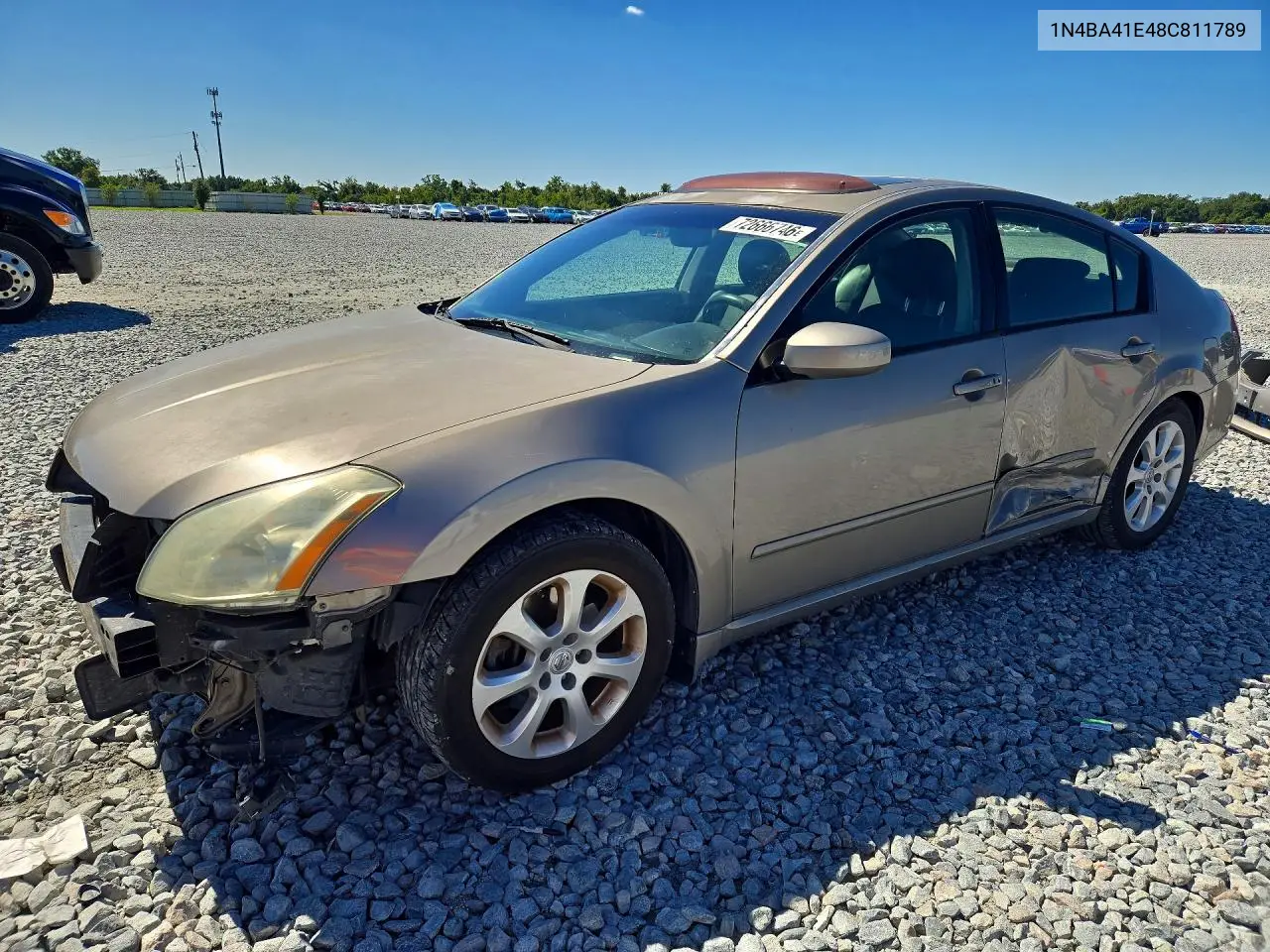 NISSAN MAXIMA 2008, VIN 1N4BA41E48C811789