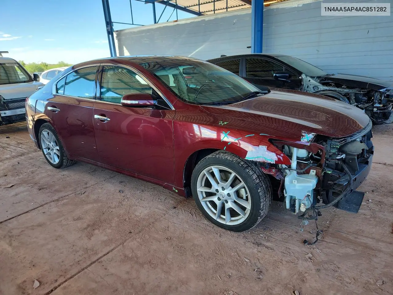 2010 NISSAN MAXIMA VIN 1N4AA5AP4AC851282 — фото 4