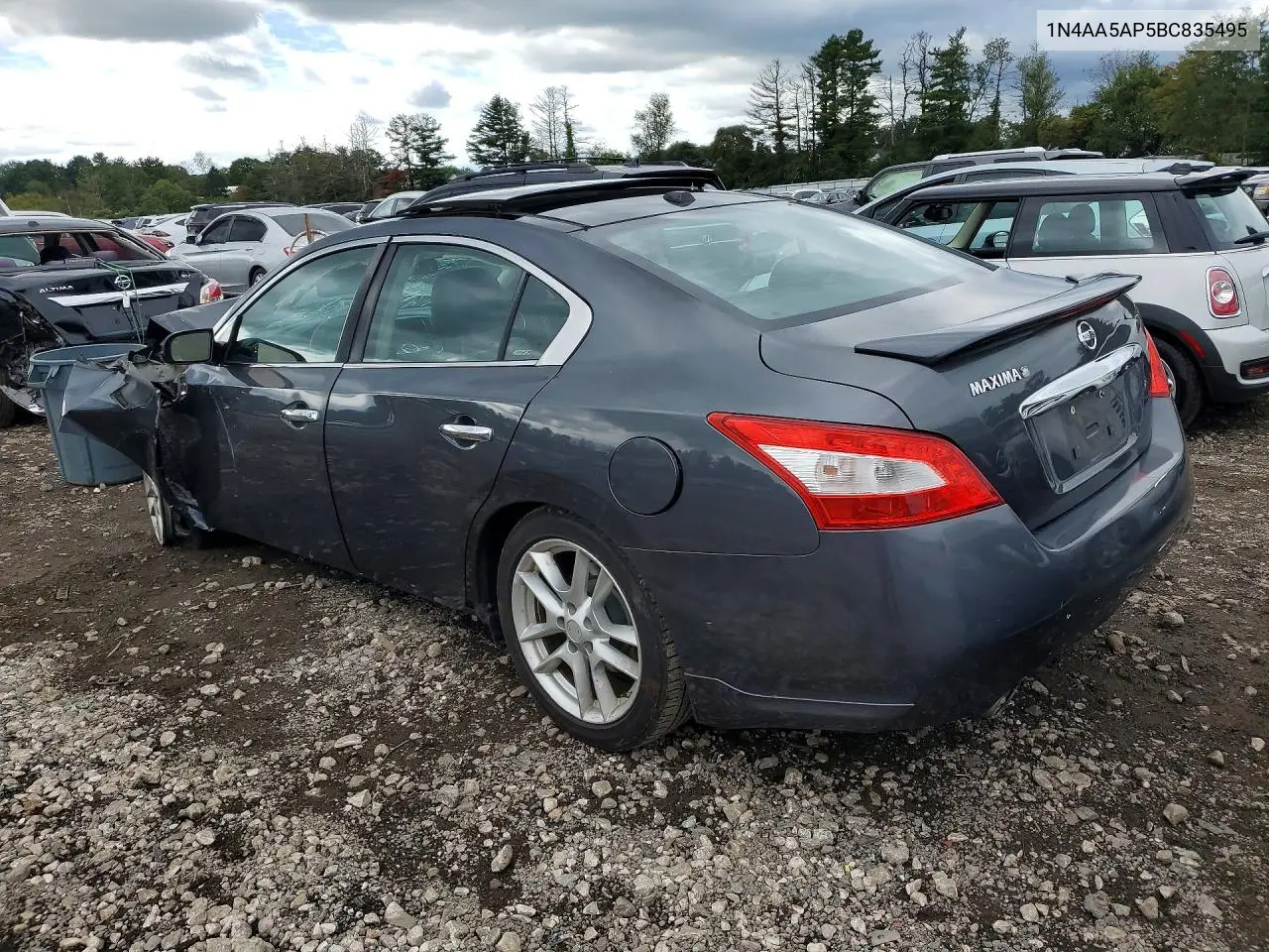 2011 NISSAN MAXIMA VIN 1N4AA5AP5BC835495 — фото 2