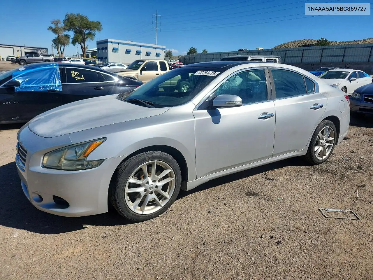 NISSAN MAXIMA 2011, VIN 1N4AA5AP5BC869727