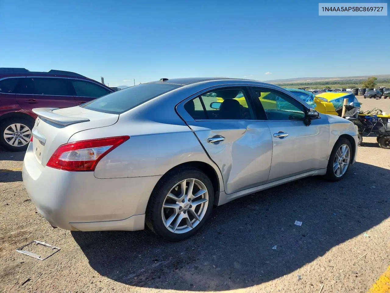 2011 NISSAN MAXIMA VIN 1N4AA5AP5BC869727 — фото 3