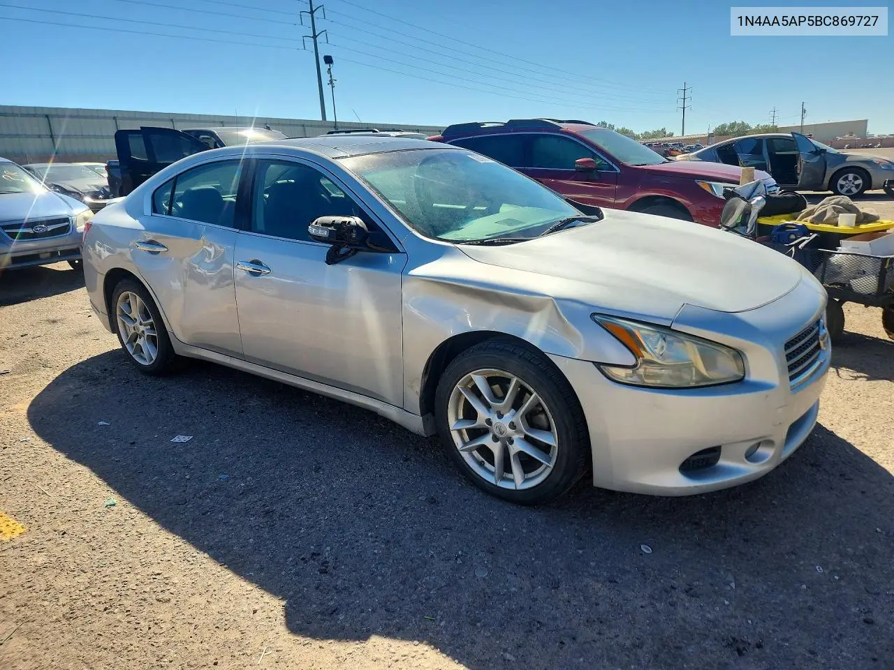2011 NISSAN MAXIMA VIN 1N4AA5AP5BC869727 — фото 4