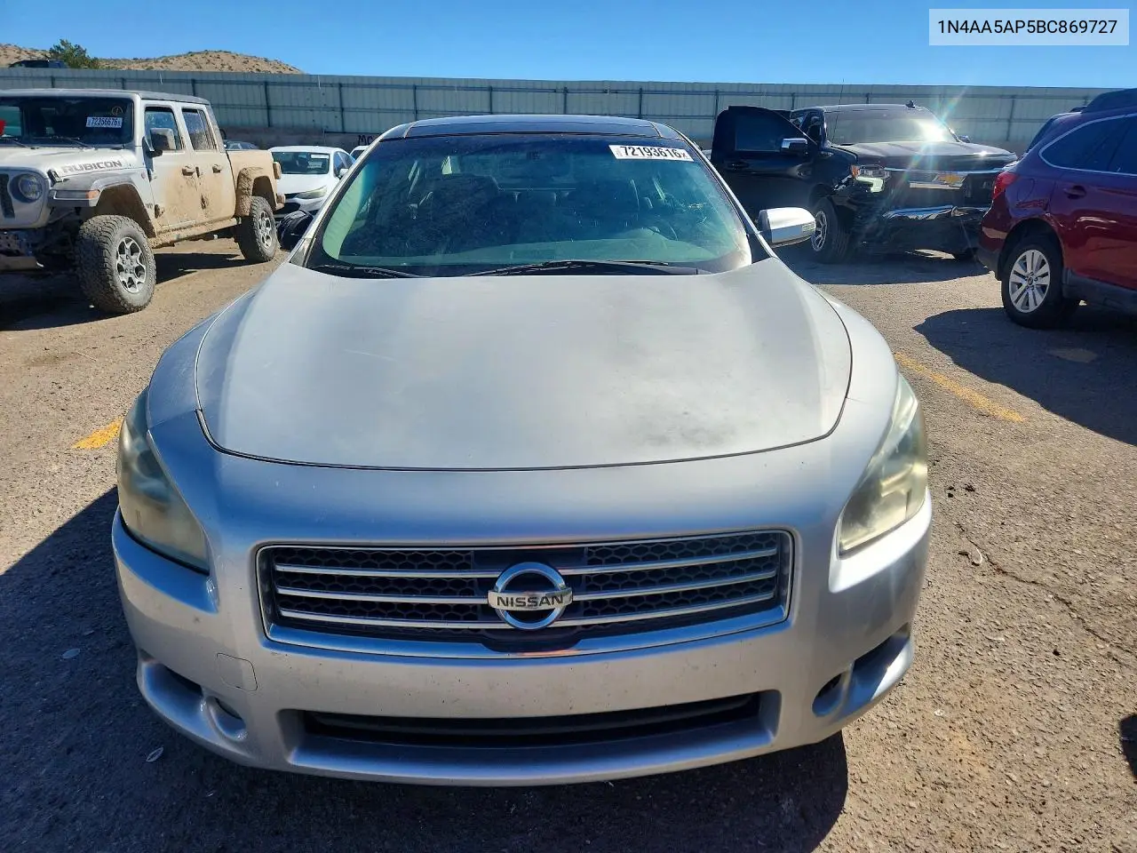 2011 NISSAN MAXIMA VIN 1N4AA5AP5BC869727 — фото 5