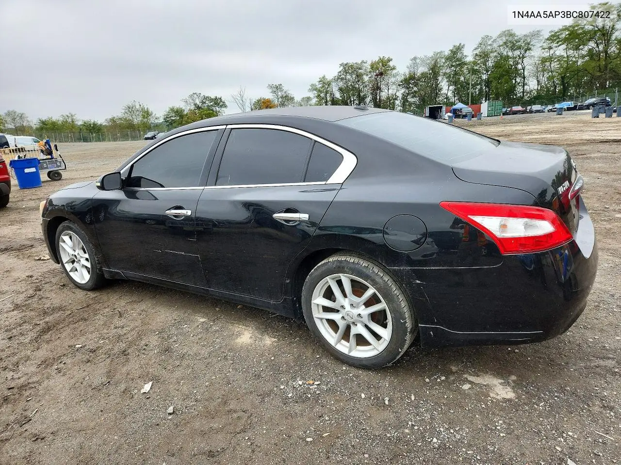 2011 NISSAN MAXIMA VIN 1N4AA5AP3BC807422 — фото 2