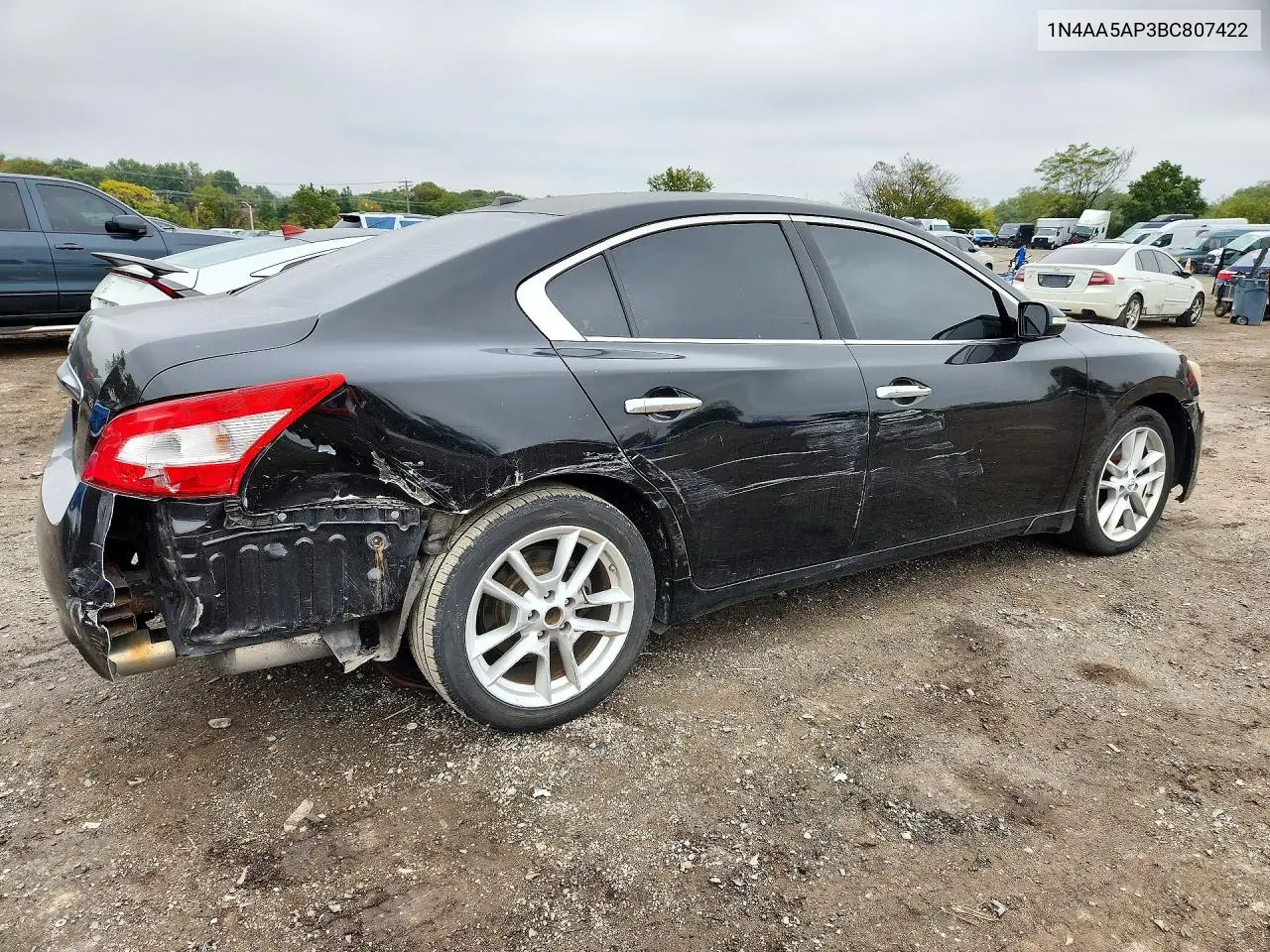 2011 NISSAN MAXIMA VIN 1N4AA5AP3BC807422 — фото 3