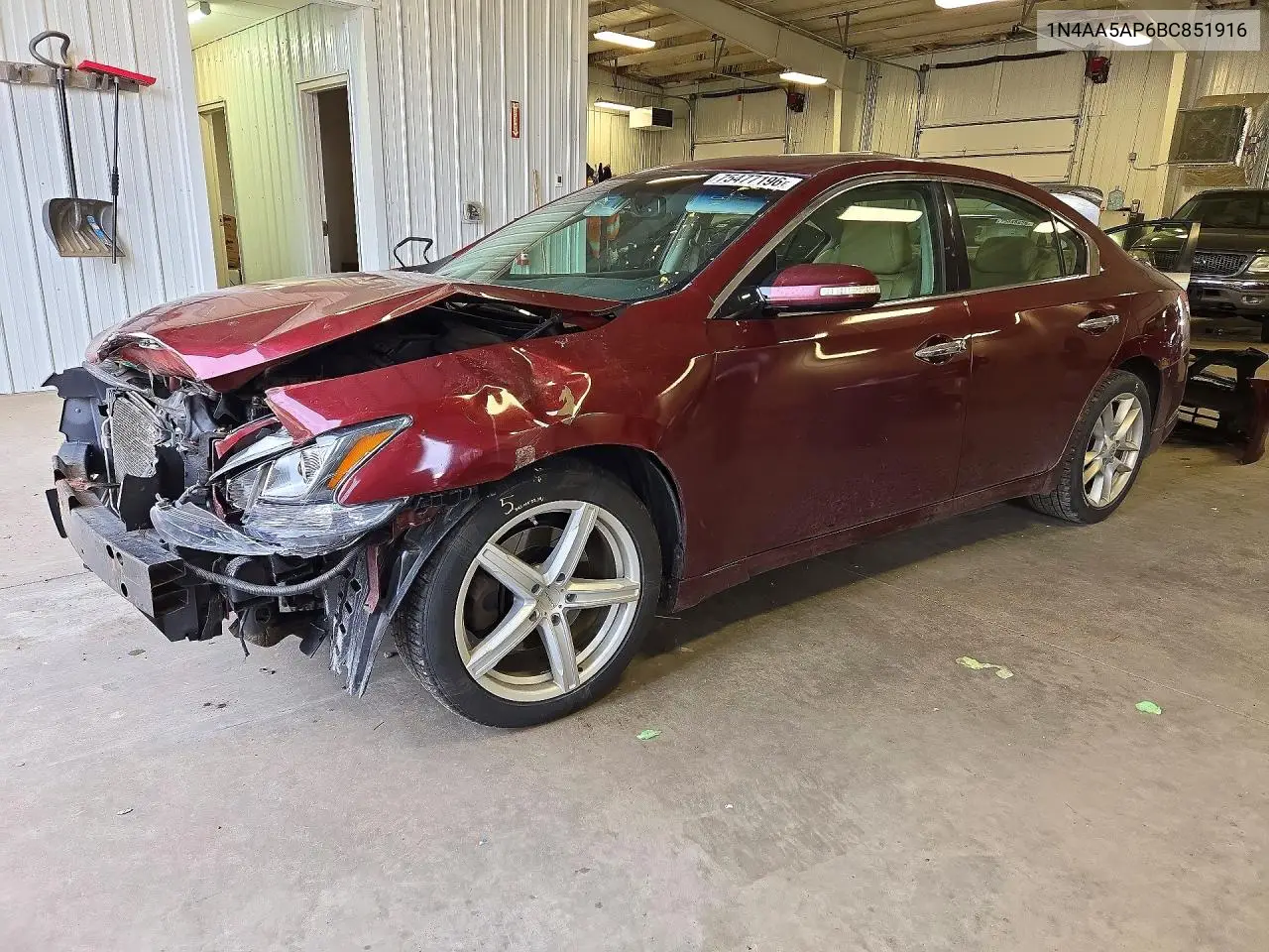 NISSAN MAXIMA 2011, VIN 1N4AA5AP6BC851916