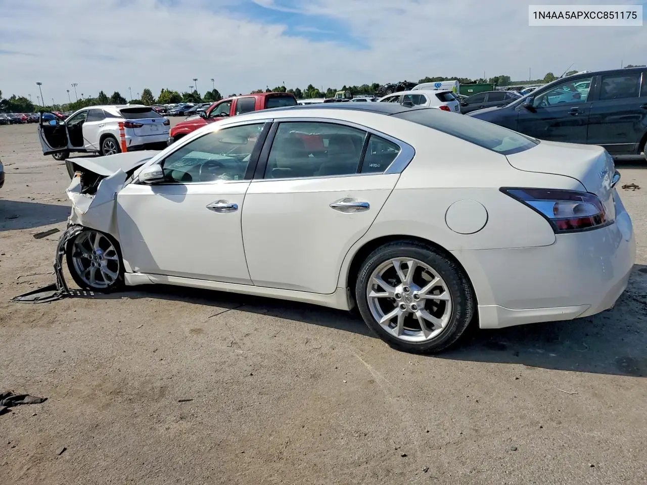 2012 NISSAN MAXIMA VIN 1N4AA5APXCC851175 — фото 2