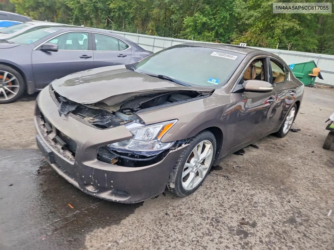 NISSAN MAXIMA 2012, VIN 1N4AA5AP6CC817055