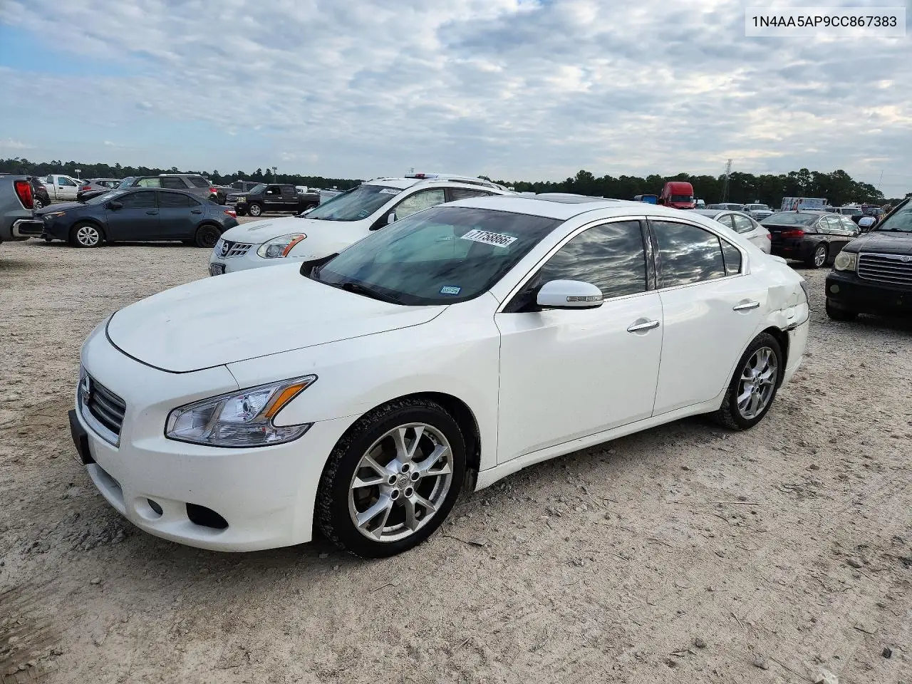 NISSAN MAXIMA 2012, VIN 1N4AA5AP9CC867383
