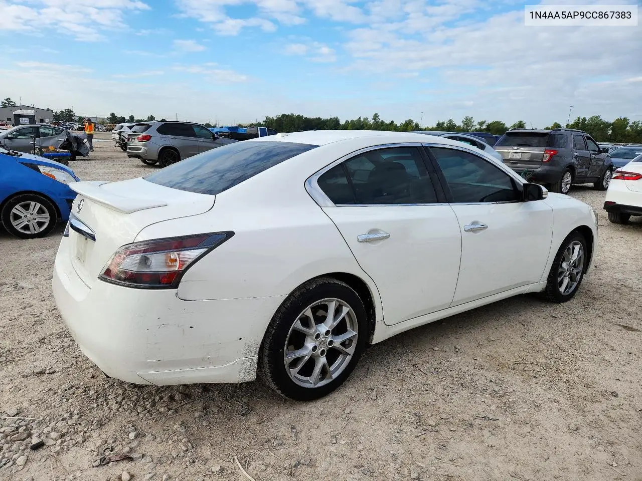 2012 NISSAN MAXIMA VIN 1N4AA5AP9CC867383 — фото 3