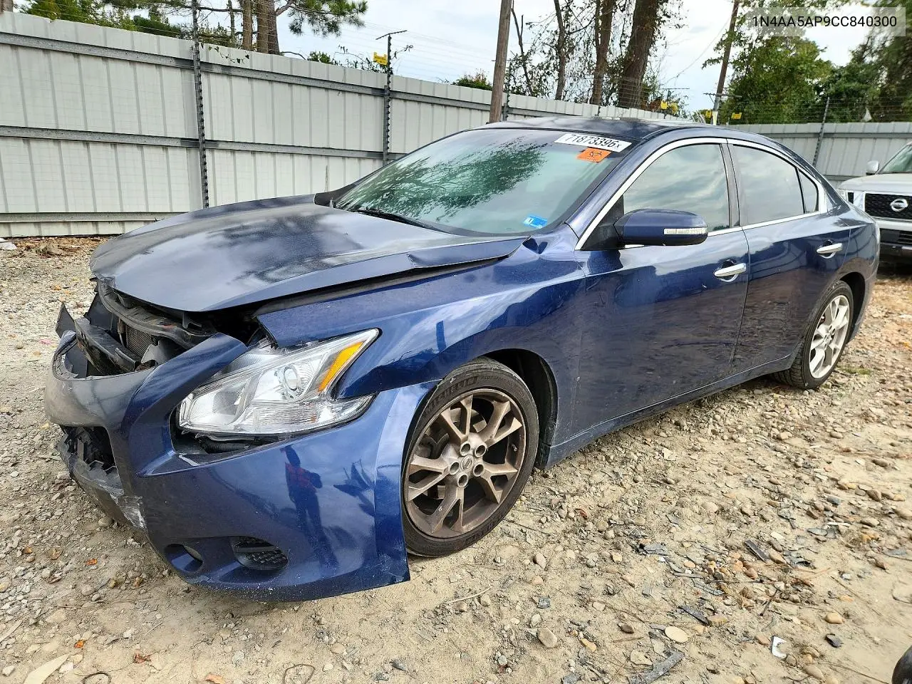 NISSAN MAXIMA 2012, VIN 1N4AA5AP9CC840300