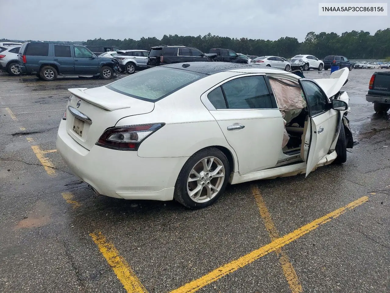 2012 NISSAN MAXIMA VIN 1N4AA5AP3CC868156 — фото 3