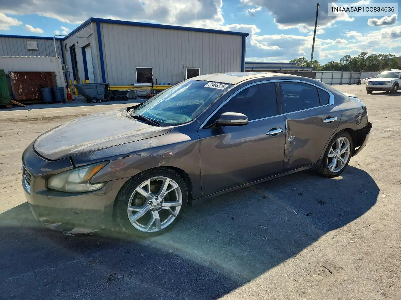 NISSAN MAXIMA 2012, VIN 1N4AA5AP1CC834636