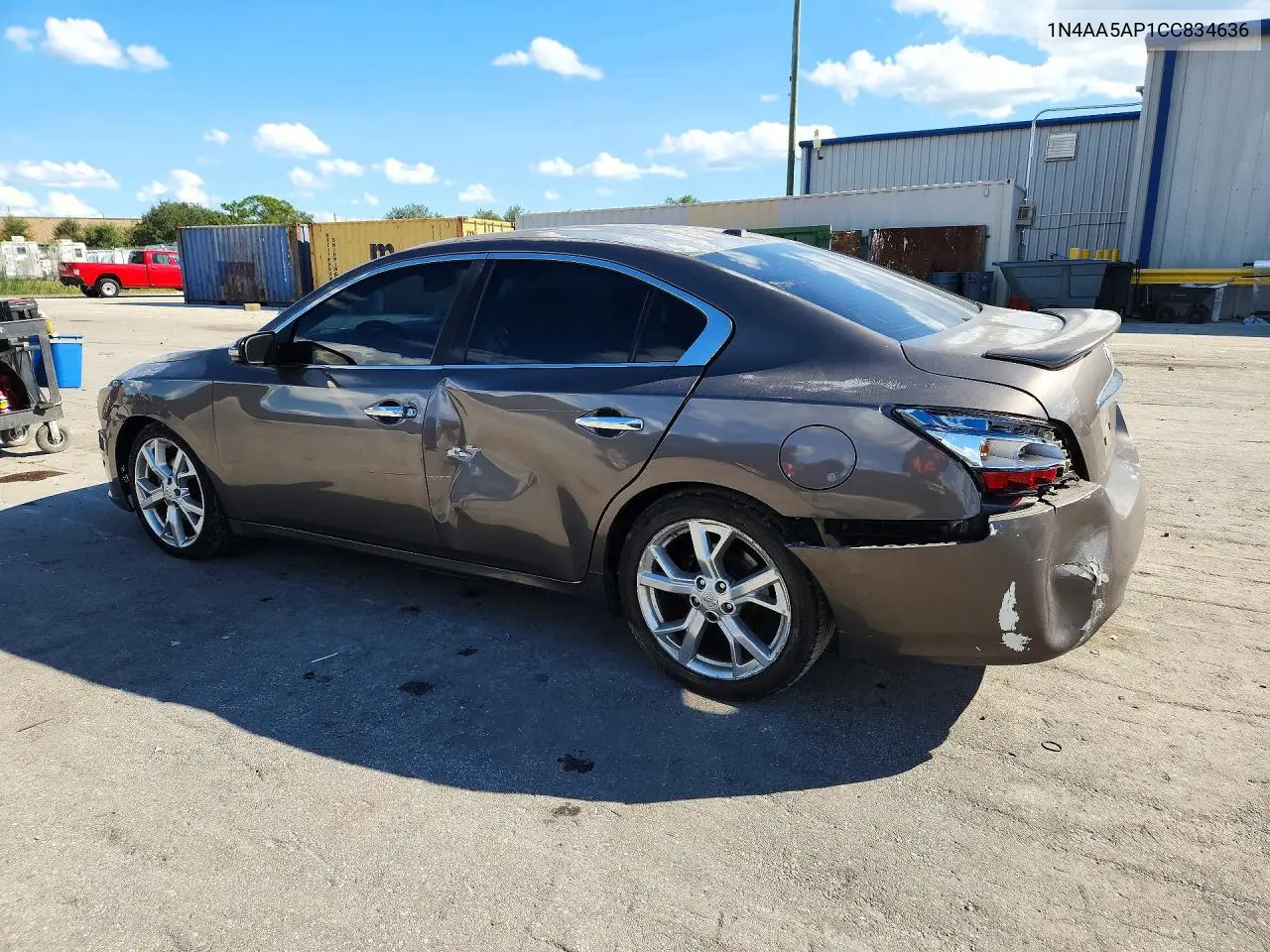 2012 NISSAN MAXIMA VIN 1N4AA5AP1CC834636 — фото 2