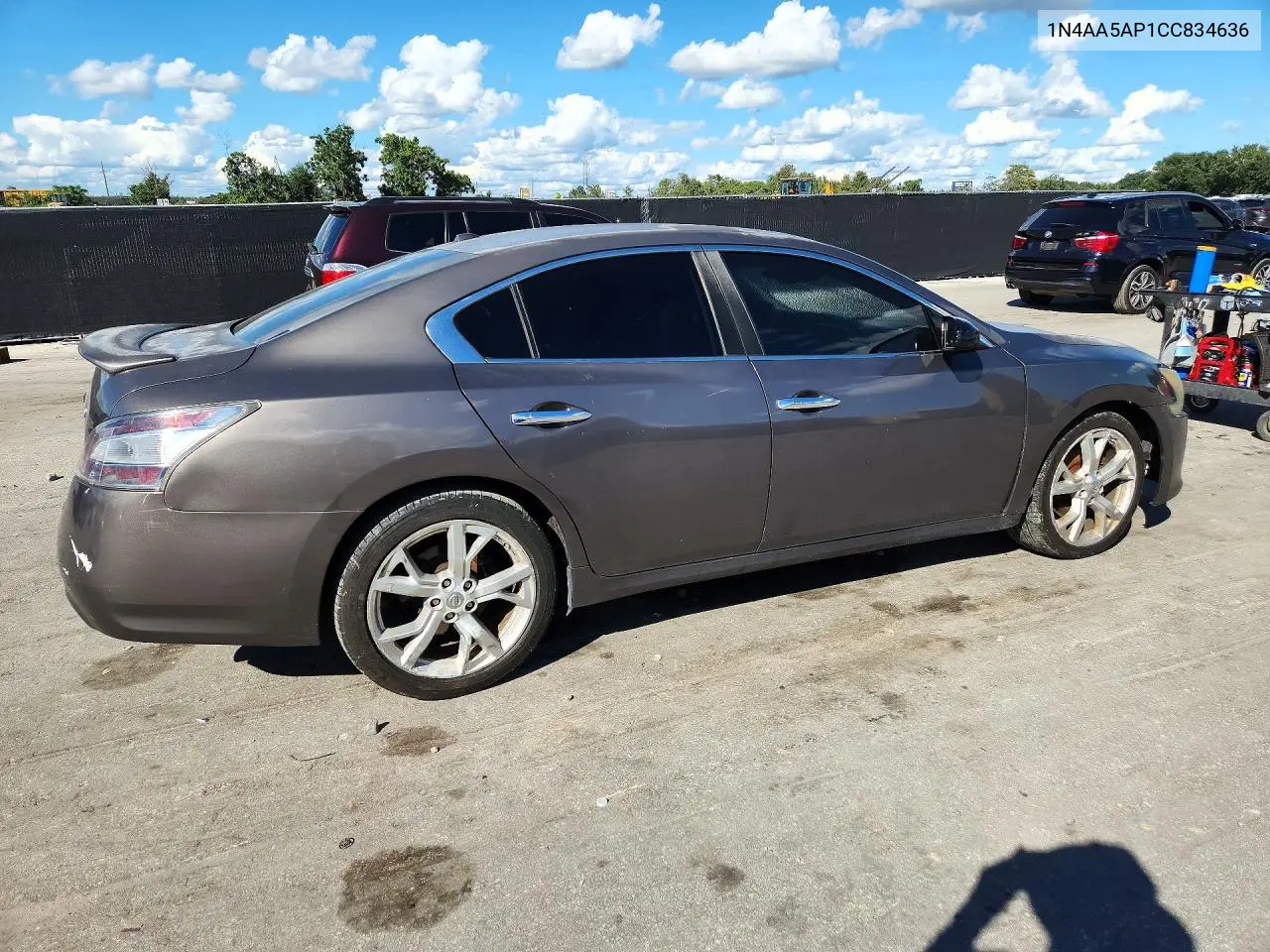 2012 NISSAN MAXIMA VIN 1N4AA5AP1CC834636 — фото 3