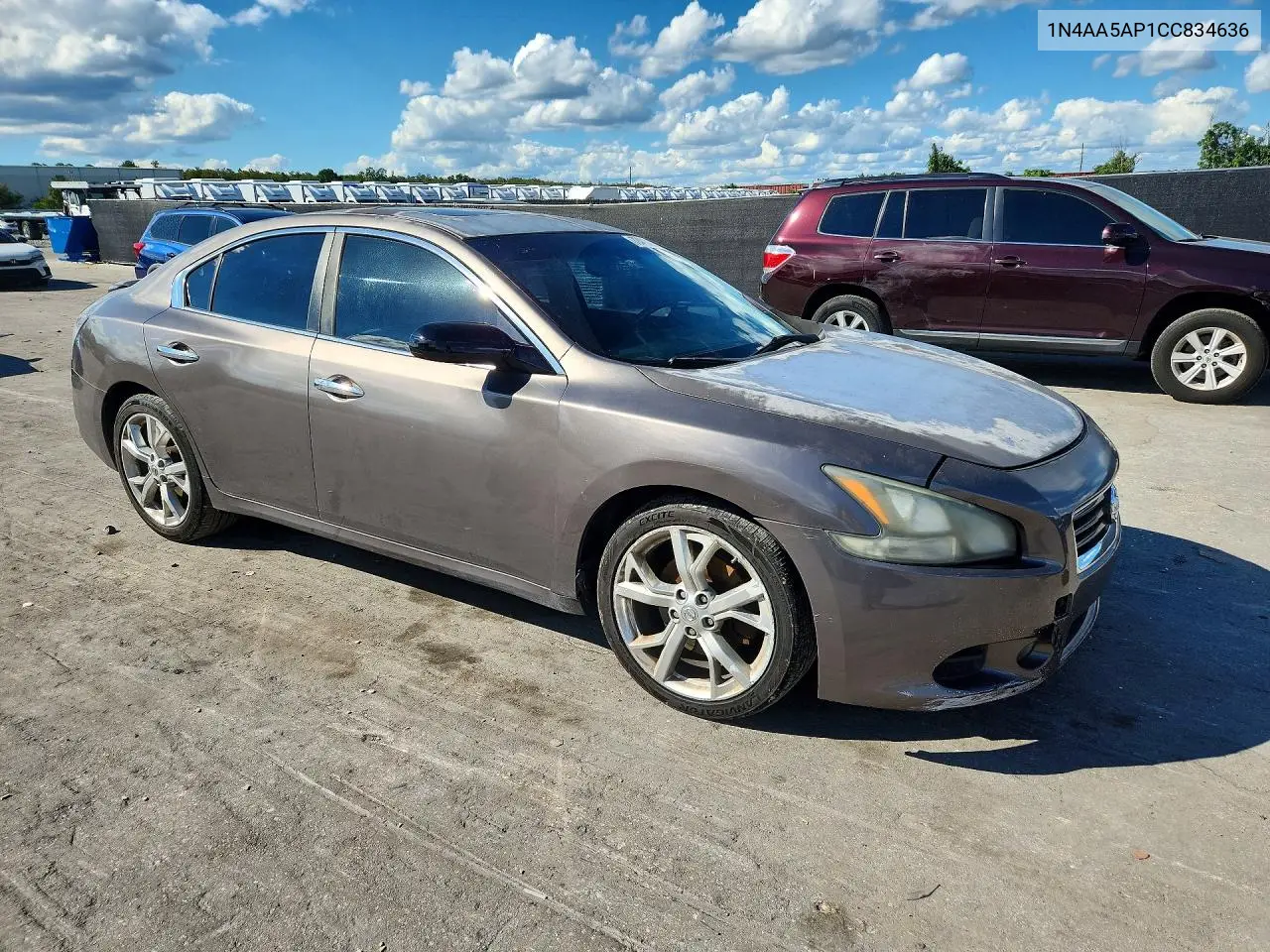 2012 NISSAN MAXIMA VIN 1N4AA5AP1CC834636 — фото 4