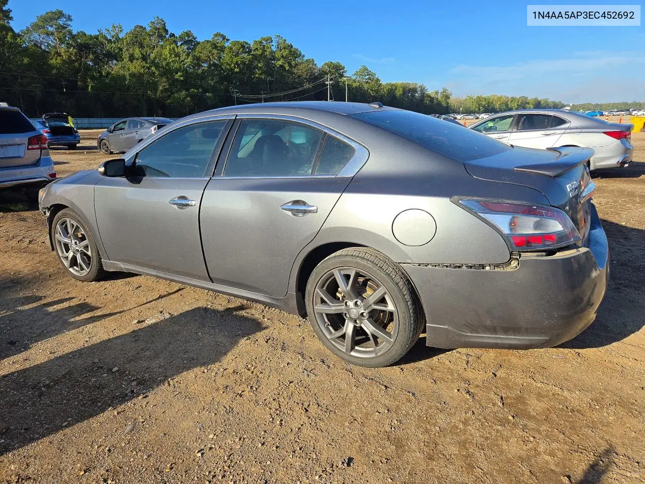 2014 NISSAN MAXIMA VIN 1N4AA5AP3EC452692 — фото 2