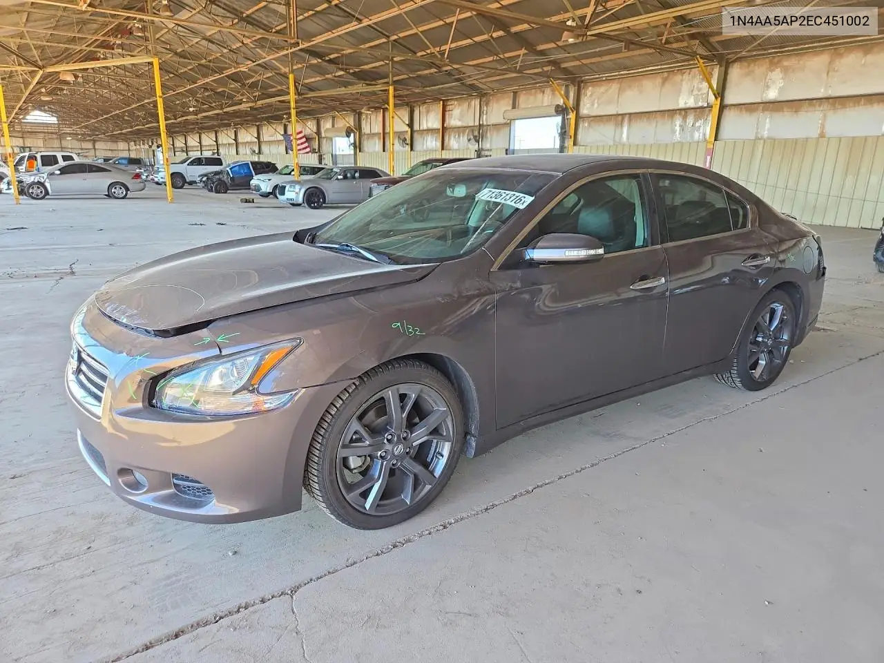 NISSAN MAXIMA 2014, VIN 1N4AA5AP2EC451002