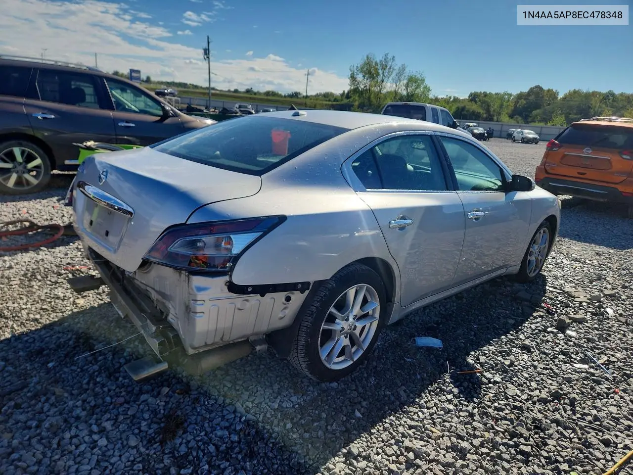2014 NISSAN MAXIMA VIN 1N4AA5AP8EC478348 — фото 3