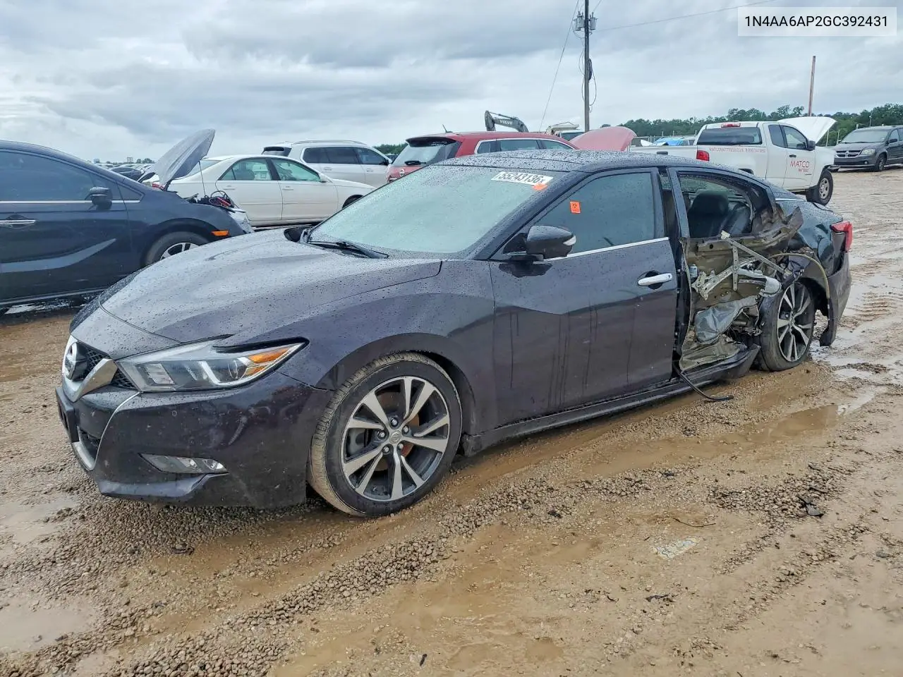 NISSAN MAXIMA 2016, VIN 1N4AA6AP2GC392431