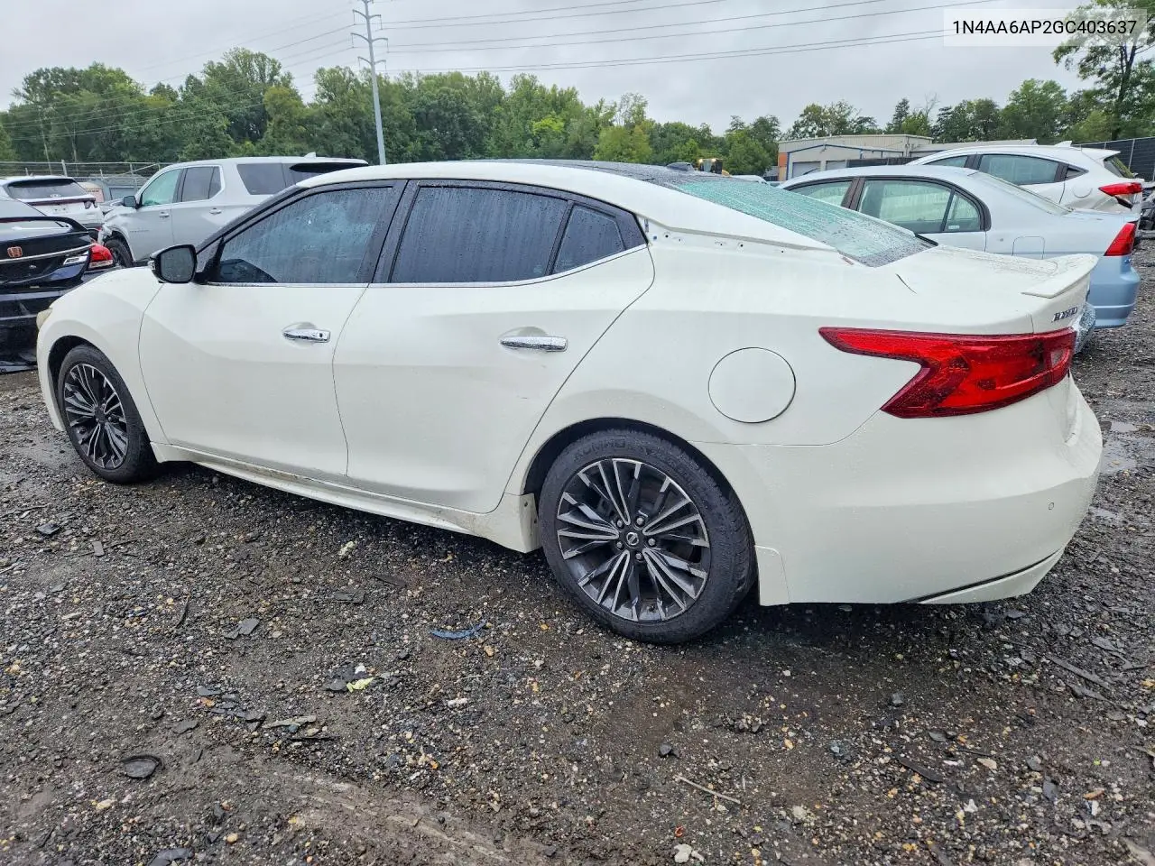 2016 NISSAN MAXIMA VIN 1N4AA6AP2GC403637 — фото 2