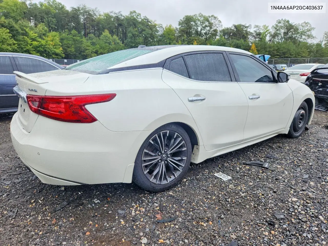 2016 NISSAN MAXIMA VIN 1N4AA6AP2GC403637 — фото 3