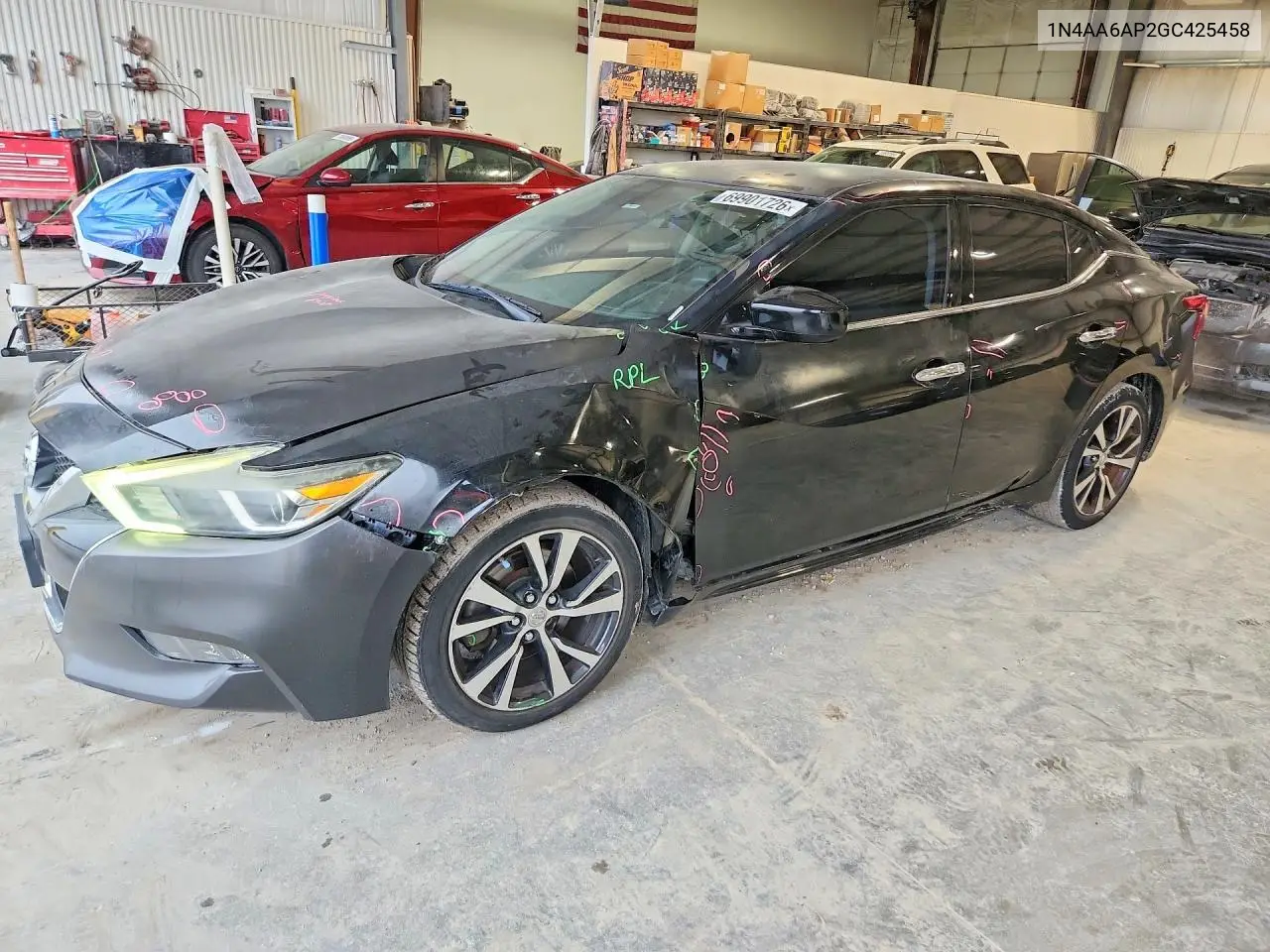 NISSAN MAXIMA 2016, VIN 1N4AA6AP2GC425458