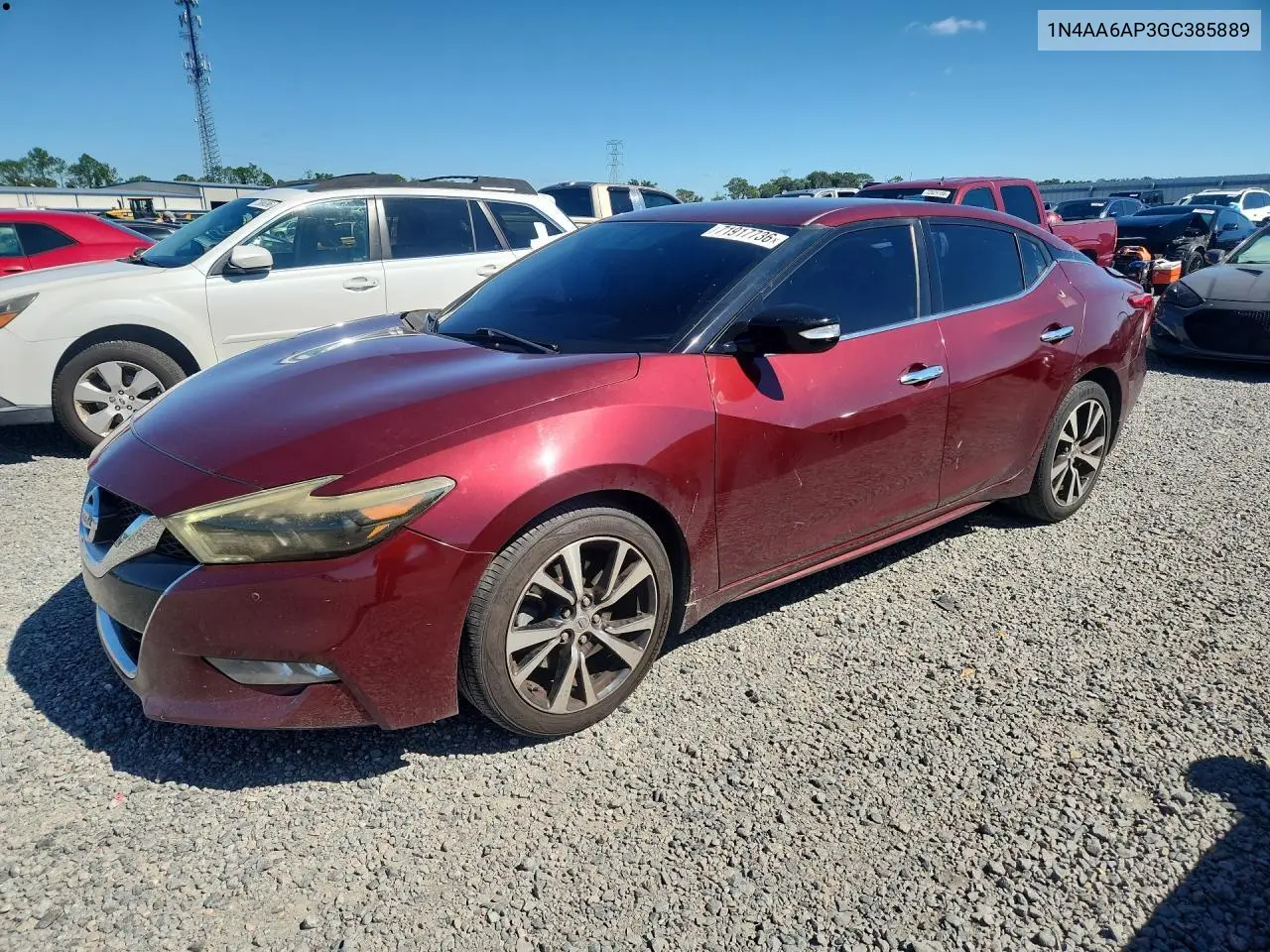 NISSAN MAXIMA 2016, VIN 1N4AA6AP3GC385889