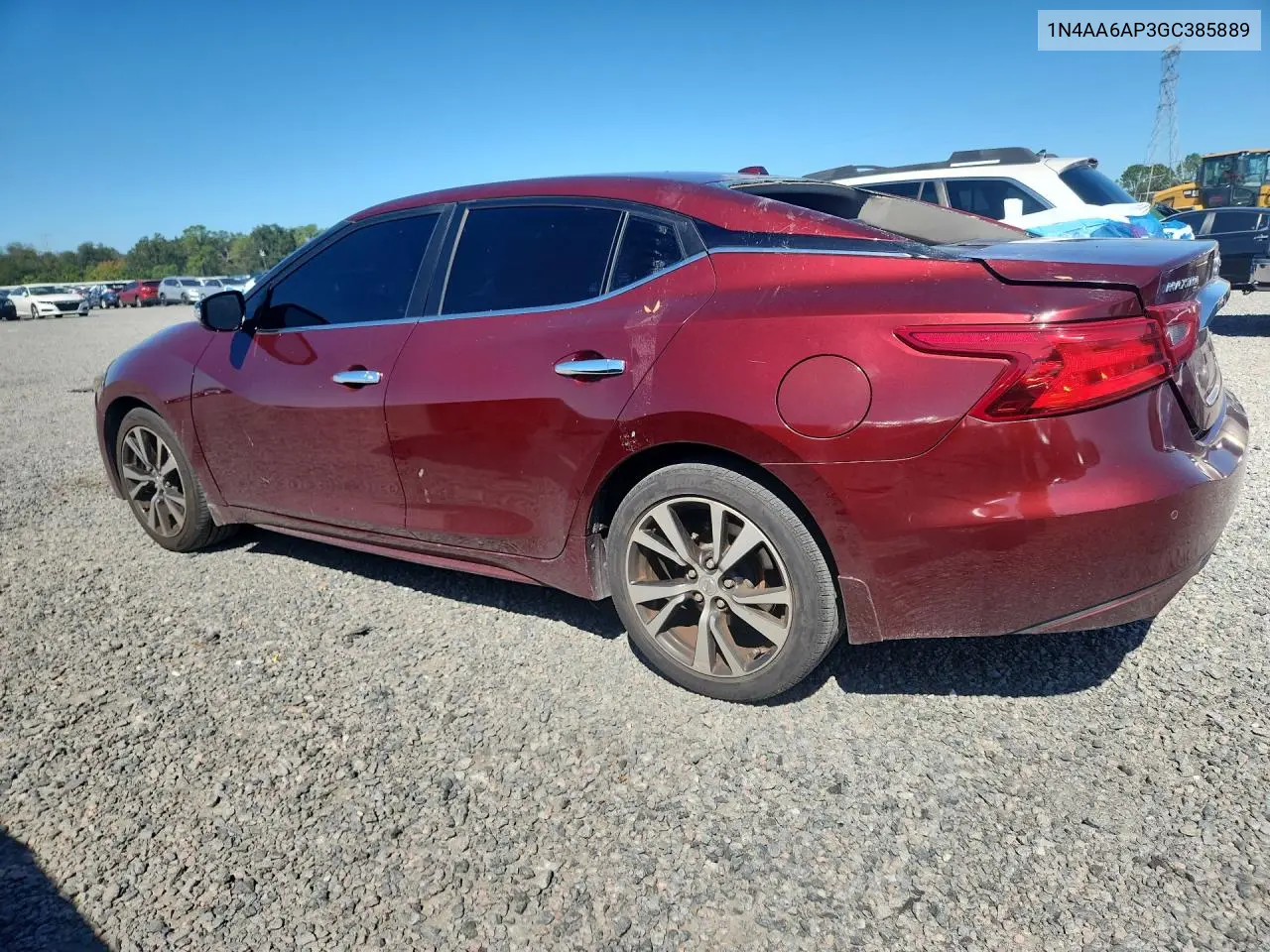 2016 NISSAN MAXIMA VIN 1N4AA6AP3GC385889 — фото 2