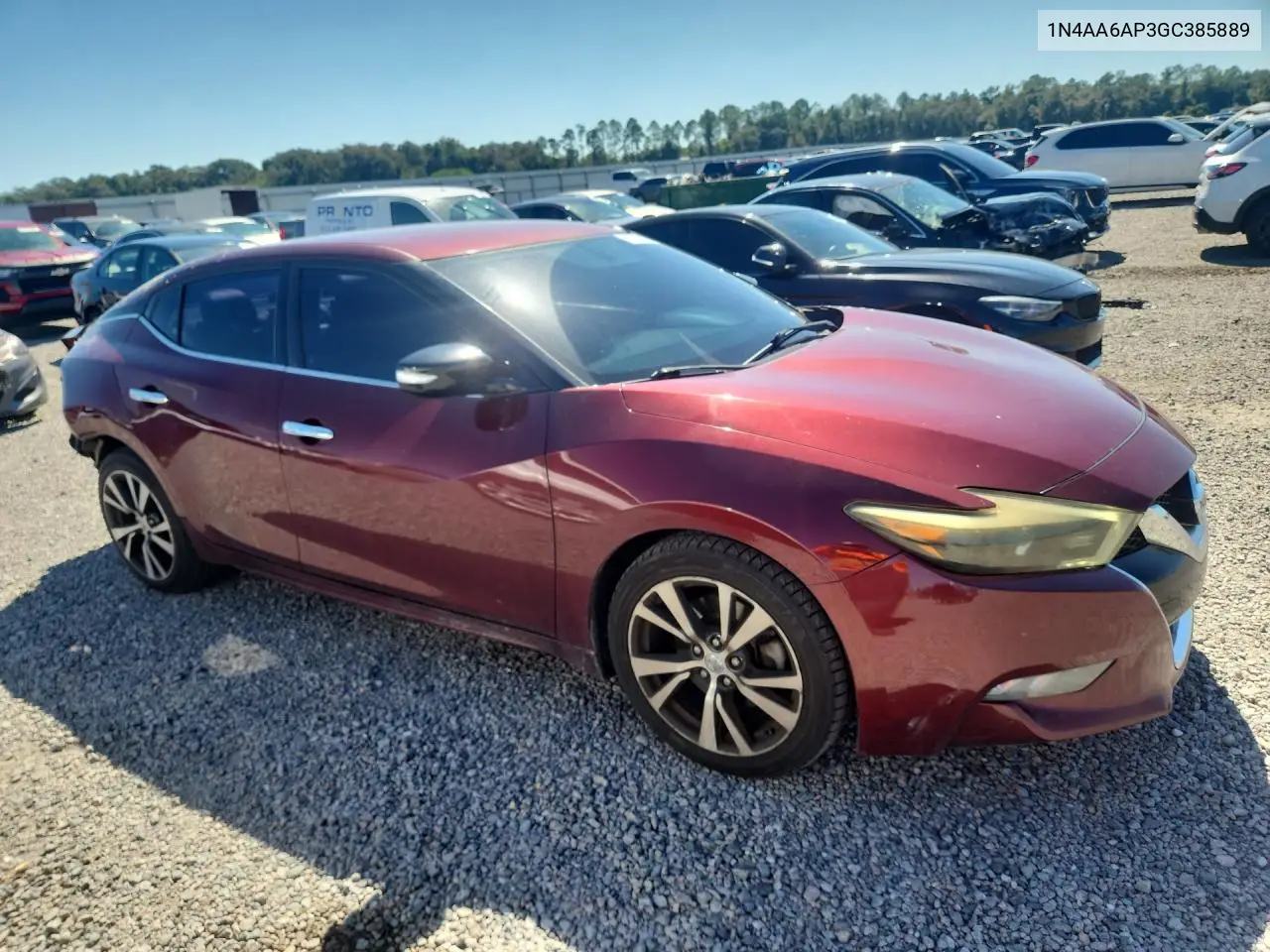 2016 NISSAN MAXIMA VIN 1N4AA6AP3GC385889 — фото 4